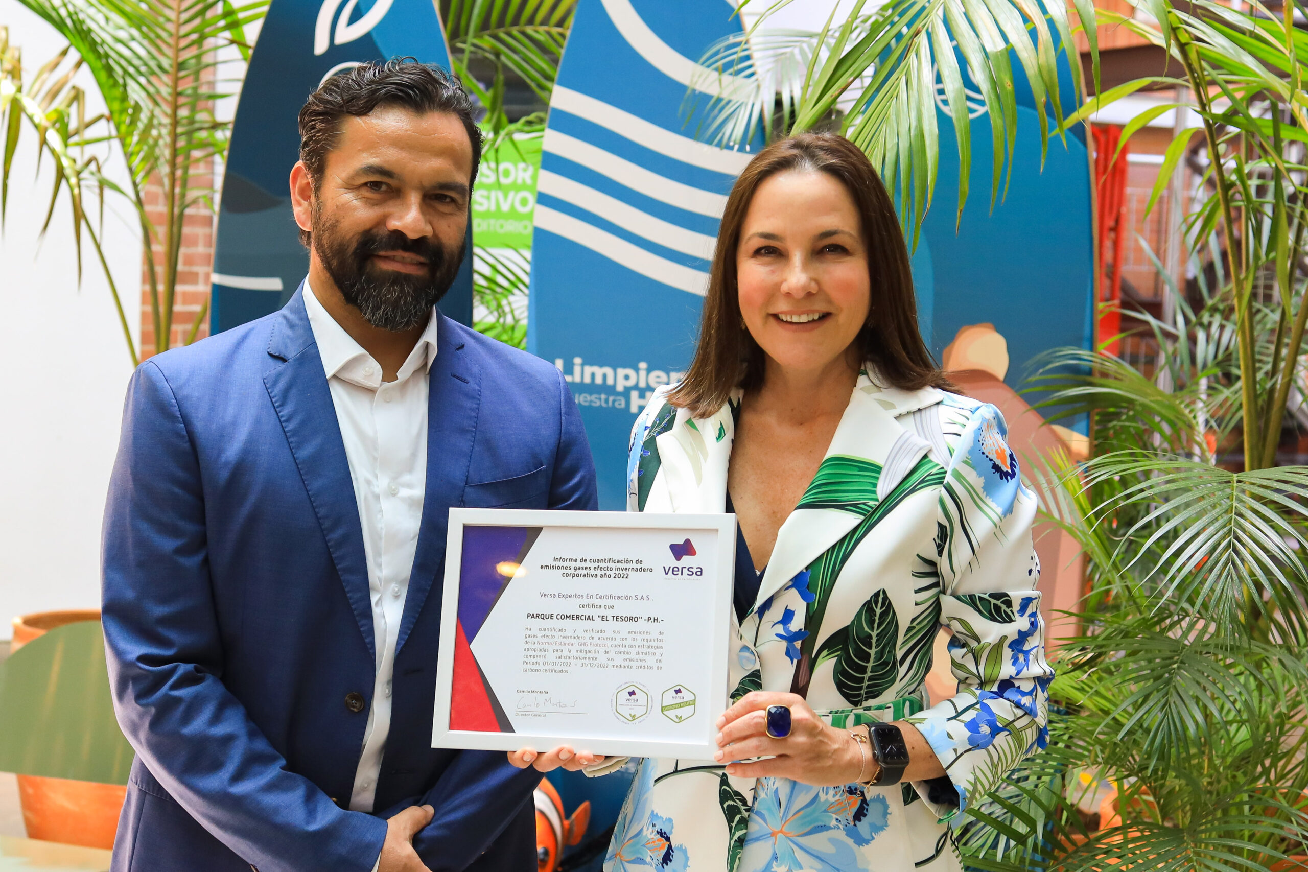 El Tesoro recibe certificación ambiental de Carbono Neutro
