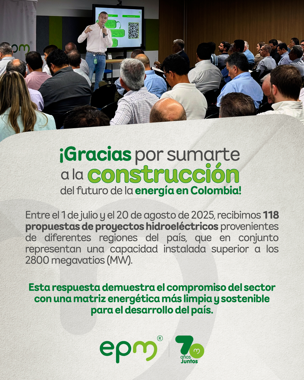 ¡Gracias por sumarte a la construcción del futuro energético de Colombia!