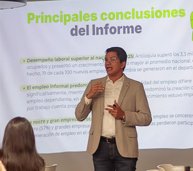 Antioquia lidera el crecimiento del empleo formal en Colombia