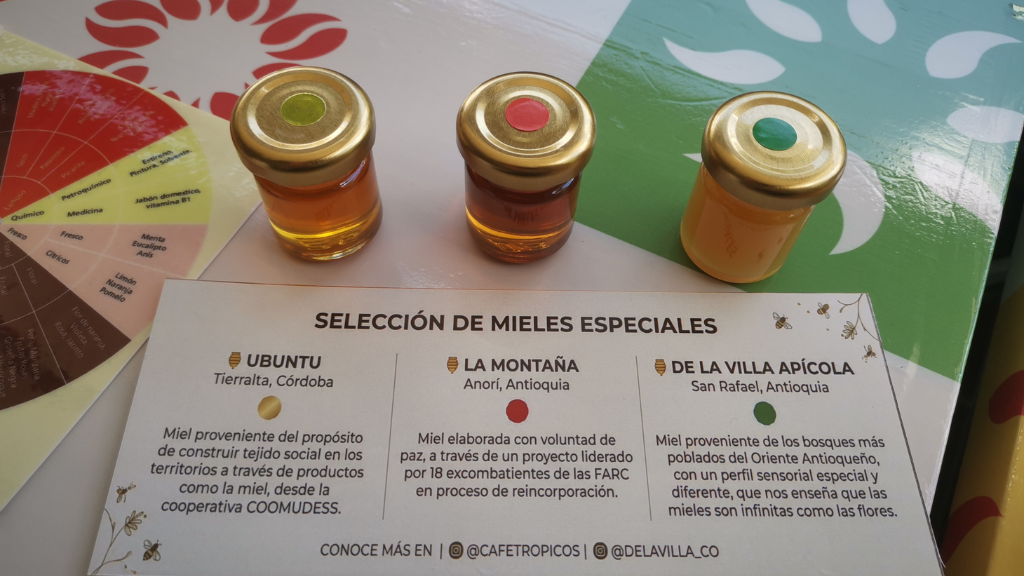 Degustación de mieles especiales de Córdoba y Antioquia en Café Trópicos