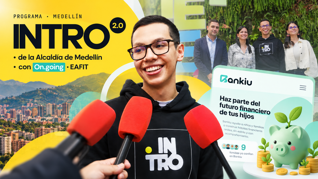 José Manuel Orjuela, creador de Bankiu y beneficiario de INTRO, programa de emprendimiento tecnológico de Medellín.